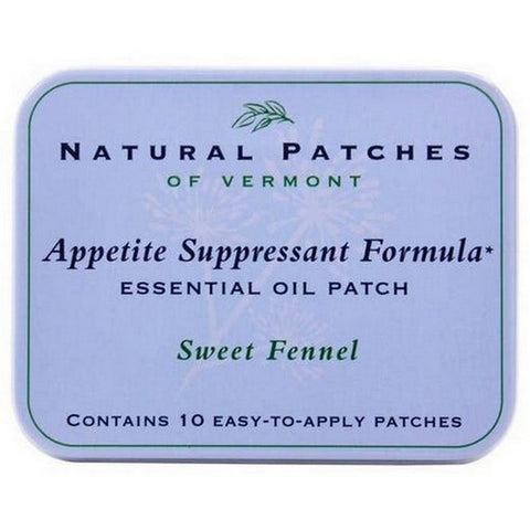 Natural Patches of Vermont, Vermont Sweet Fennel Appetite Suppressant Formula Essential Oil Patch, 1 Count