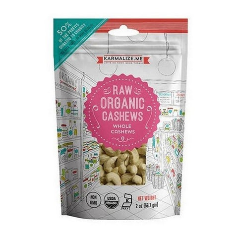 Karmalize.Me, Organic Raw Cashews, 2 Oz