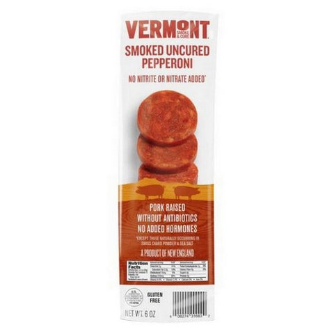 Vermont Smoke, Uncured Smoked Pepperoni, 6 Oz