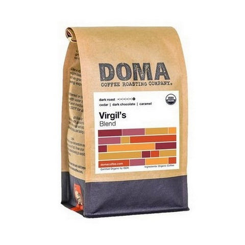 DOMA Coffee Roasting Company, Organic Virgils Blend Whole Bean Coffee, 12 Oz