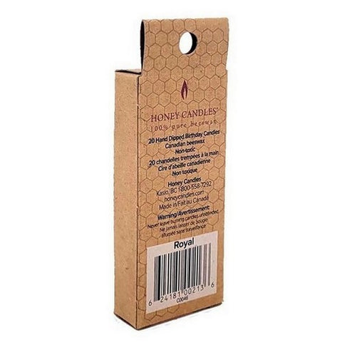 Honey Candle Co., Party Beeswax Royal Candles, 1 Count