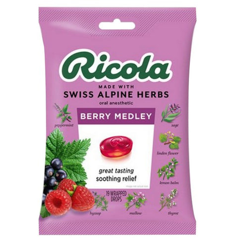 Ricola, Berry Medley Cough Drops, 19 Count