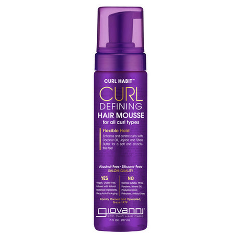 Giovanni Cosmetics, Curl Habit Curl Defining Hair Mousse, 7 Oz