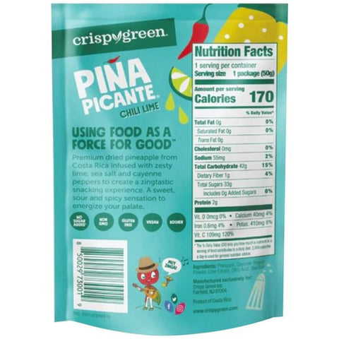 Crispy Green, Pina Picante Chili Lime, 1.76 Oz
