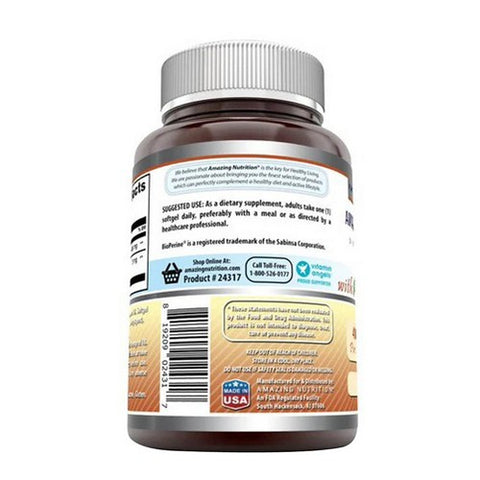 Amazing Nutrition, Amazing Formulas CoQ10 with Bioperine, 400 mg, 60 Softgels