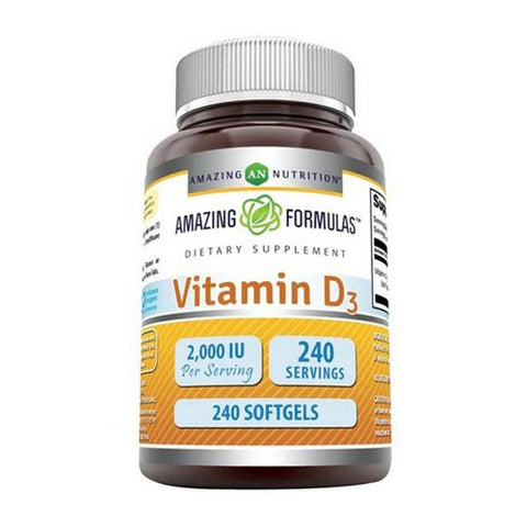 Amazing Nutrition, Amazing Formulas Vitamin D3, 2,000 IU, 240 Softgels