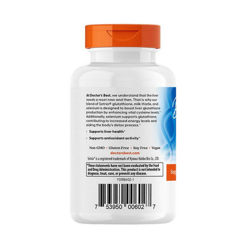 Doctors Best, Glutathione + Milk Thistle, 60 Veggie Caps Doctors Best