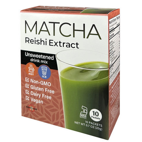 Maitake Mushroom Wisdom, Matcha Reishi Extract Sticks, 10 Count