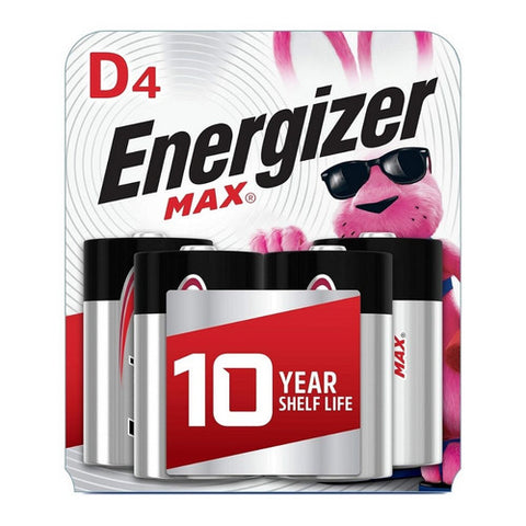 Energizer, Max D Alkaline Batteries, 4 Each