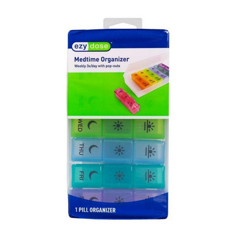 Ezy Dose, Medtime Weekly Pill Organizer Weekly 3X / Day With Pop Outs, 3 Each