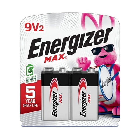 Energizer, Max Alkaline Batteries 9 Volt, 2 Each