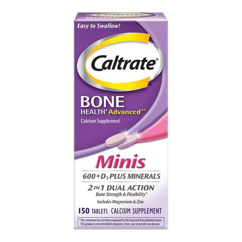 Caltrate, Minis 600 Plus D3 Plus Minerals Calcium, 150 Tablets
