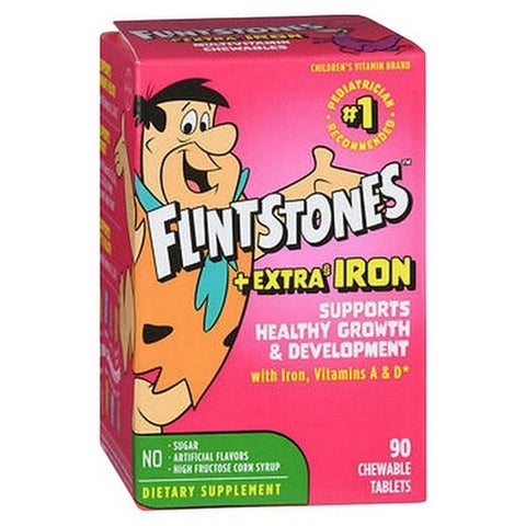 Flintstones, Childrens Multivitamin Plus Iron, 90 Tabs