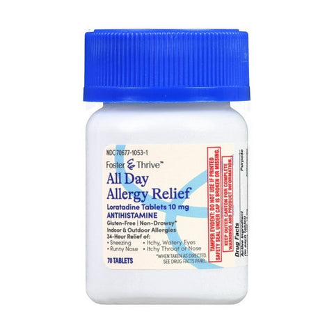Foster And Thrive, All Day Allergy Relief Loratadine, 10 Mg, 70 Tabs