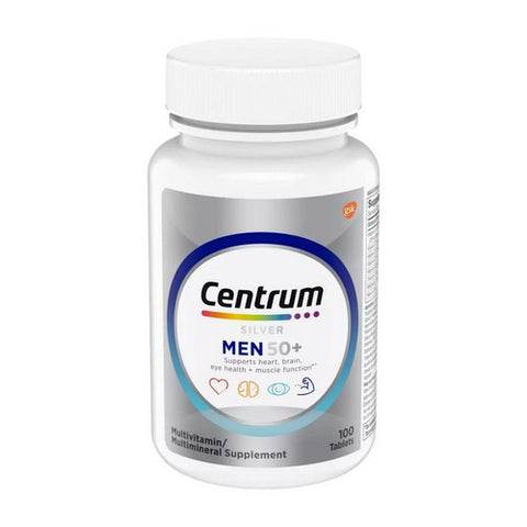Centrum, Silver Men 50 Plus Multivitamin And Multimineral Supplement, 100 Tabs