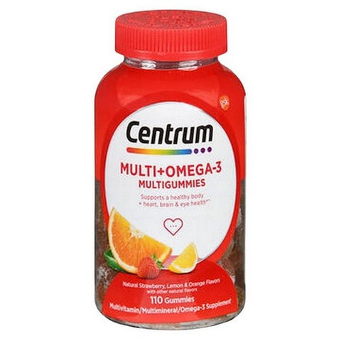 Centrum, Multi Plus Omega-3, 110 Gummies