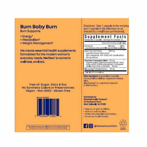 Her Own, Boost Burn & Energize, 60 Caps