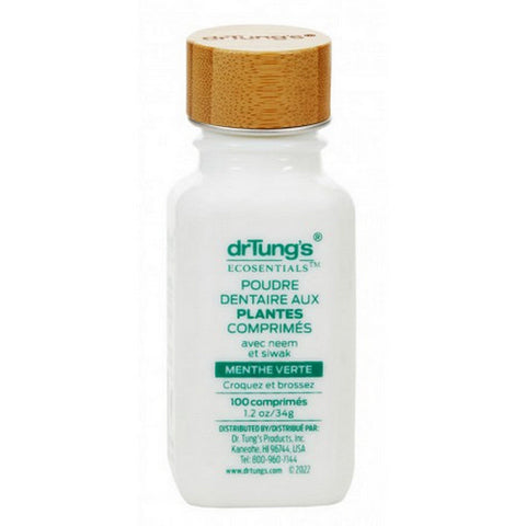 Dr. Tungs, Herbal Toothpowder Tabs Spearmint, 100 Tabs