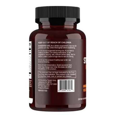 Yum-V's, Strong Earth Organic Gummies Vitamin C with Vitamin D3 And Zinc, 60 Gummies