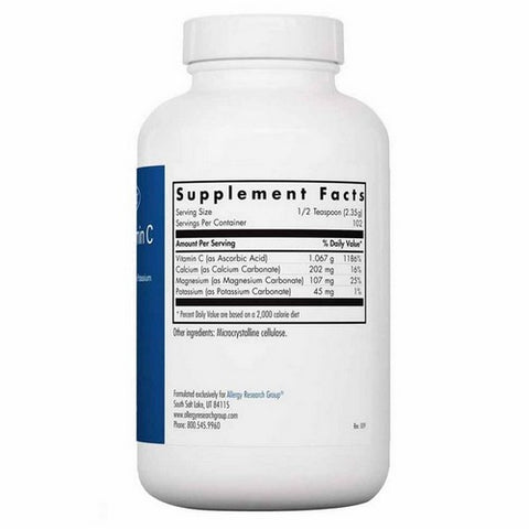 Nutricology/ Allergy Research Group, Buffered Vitamin C Powder With Calcium Magnesium And Potassium, 240 Grams
