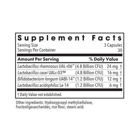 Nutricology/ Allergy Research Group, Gi Flora L. Acidophilus, L. Casei, L. Rhamnosus, B. Longum, 90 Veg Caps