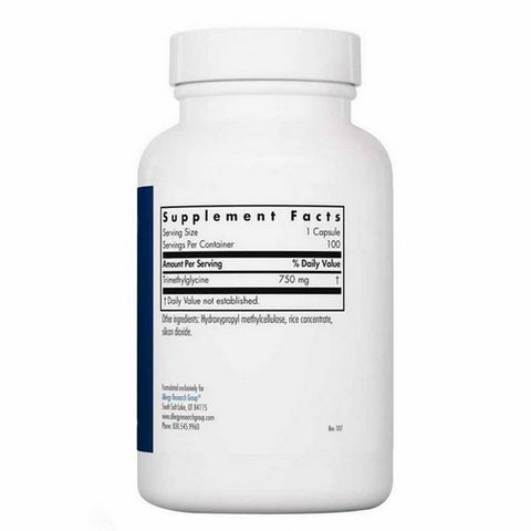 Nutricology/ Allergy Research Group, TMG Trimethylglycine, 100 Veg Caps