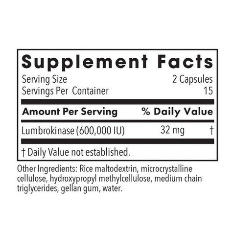 Nutricology/ Allergy Research Group, Lumbrokinase, 30 Veg Caps