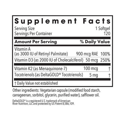Nutricology/ Allergy Research Group, Vitamin D3 Complete Daily Balance with A and K2, 60 Softgels