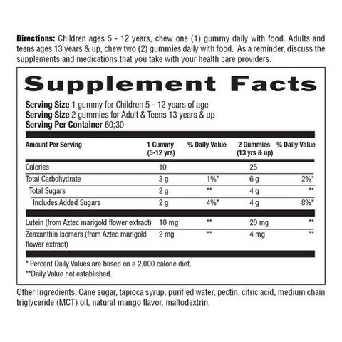 Country Life, Lutein and Zeaxanthin, 60 Gummies
