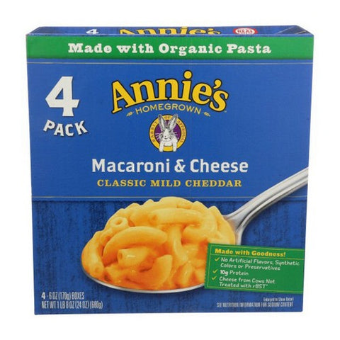 Annie's Homegrown, Classic Mild Cheddar Macaroni & Cheese, 24 Oz (Case Of 4)