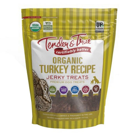 Tender And True, Organic Turkey Recipe Jerky Dog Treats, 4 Oz (Case Of 10)