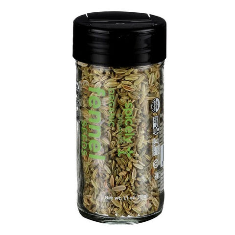Spicely Organics, Organic Fennel Seeds Whole, 1.1 Oz (Case Of 3)
