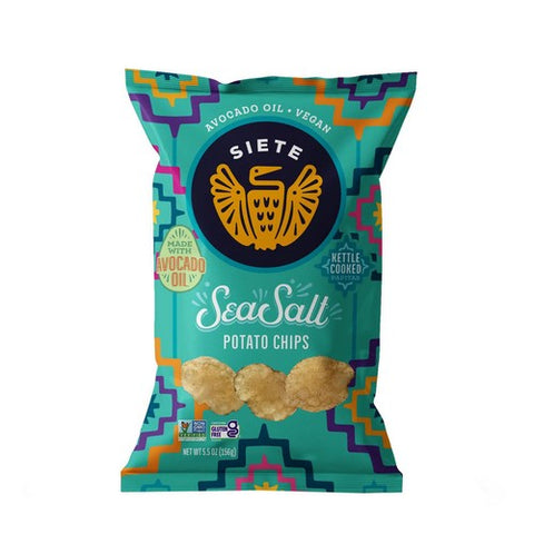 Siete, Sea Salt Kettle Cooked Potato Chips, 5.5 Oz (Case Of 6)