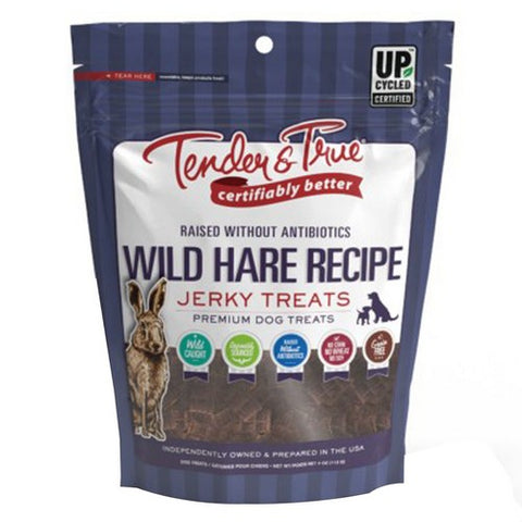 Tender And True, Wild Hare Jerky Treat For Dogs, 4 Oz (Case Of 10)