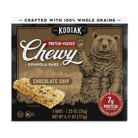 Kodiak Cakes, Chewy Granola Bars Chocolate Chip, 6.17 Oz (Case Of 12)