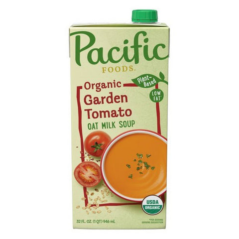Pacific Foods, Organic Creamy Oat Milk Garden Tomato Soup, 32 Oz (Case Of 12)
