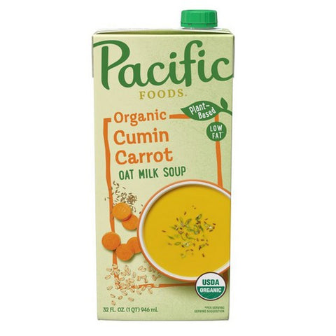 Pacific Foods, Organic Creamy Cumin Carrot Oat Milk Soup, 32 Oz (Case Of 12)