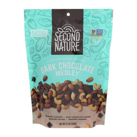 Second Nature, Dark Chocolate Medley Mix, 12 Oz (Case Of 6)