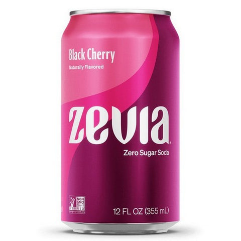 Zevia, Black Cherry Zero Calorie Soda, 12 Oz (Case Of 12)