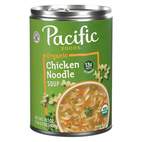 Pacific Foods, Organic Chicken Noodle Soup, 16.1 Oz (Case Of 12)