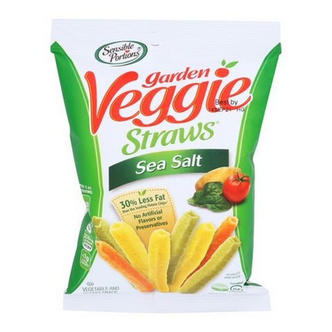 Sensible Portions, Garden Veggie Straws Sea Salt, 1 Oz (Case Of 24)