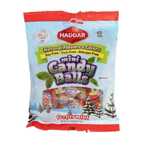 Haddar, Mini Candy Peppermint Balls, 3.5 Oz (Case Of 12)