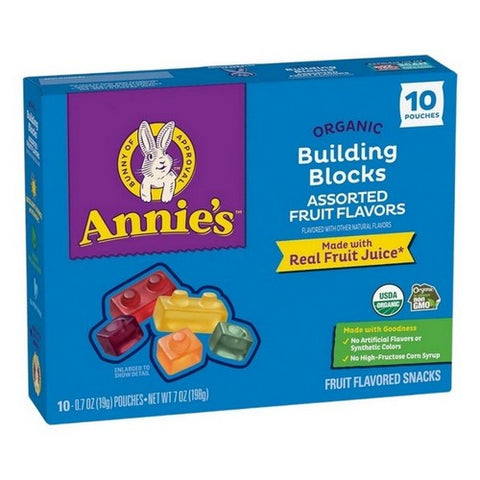 Annie's Homegrown, Organic Building Blocks Assorted Fruit Flavors, 7 Oz (Case Of 8)