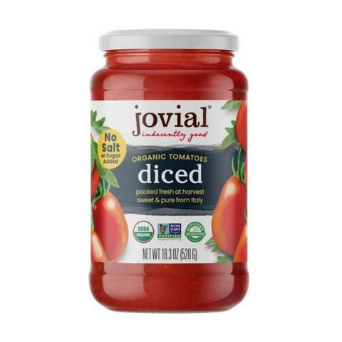 Jovial, Organic Italian Diced Tomatoes, 18.3 Oz(Case Of 6)