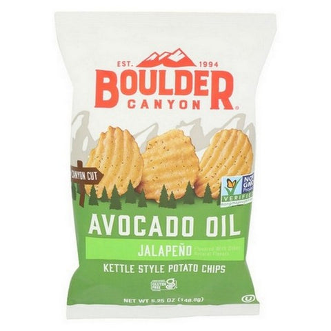 Boulder Canyon, Jalapeno Avocado Oil Kettle Chip, 5.25 Oz(Case Of 12)