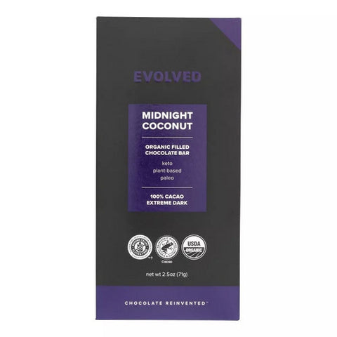 East Park Research, Organic Midnight Coconut Cocoa Chocolate Bar, 2.3 Oz(Case Of 8)