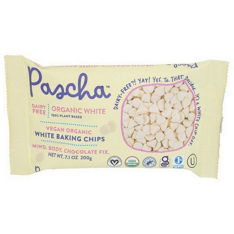 Pascha, Organic White Baking Chips with Rice Powder, 7 Oz(Case Of 8)