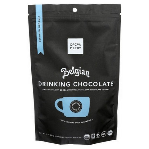 Cocoa Metro, Organic Belgian Hot Drinking Chocolate Mix, 10 Oz(Case Of 6)