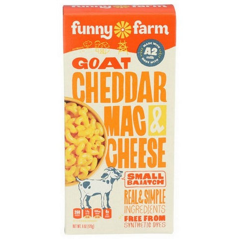 Funny Farm, Macaroni And Goat Cheddar Cheese Dinner, 6 Oz(Case Of 8)