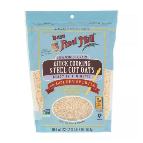 Bobs Red Mill, Quick Cooking Steel Cut Oats, 22 Oz(Case Of 4)